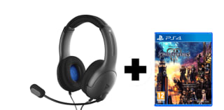 Auriculares gaming - PDP LVL40 Stereo gaming Headset, Diadema, Para PS4, Micrófono, Negro + Kingdom Hearts III por 20€