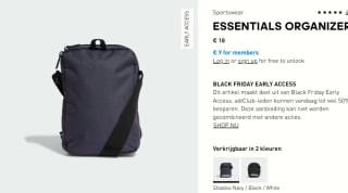 Adidas Essentials schoudertas voor €9 bij Adidas