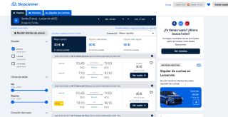 Vuelos ida y vuelta Sevilla - Lanzarote desde 30€ con Skyscanner