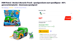 Paw Patrol Basic Voertuig Rocky voor €11,99 bij Bol