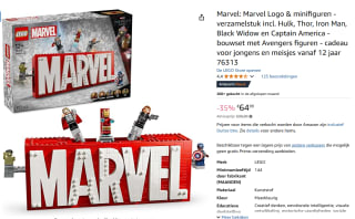 Lego MARVEL logo en minifiguren (76313) voor €64,99 via Amazon