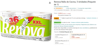 Papel de cocina decorado maxi absorción XXL 2 capas paquete 3 rollos por 2.69€