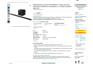 Barra SAMSUNG de Sonido HW-S800D/ZF Ultra Slim Dolby Atmos Inalámbrico, Q-Symphony, 3.1.2 Canales y SpaceFit Sound Pro a solo 359€