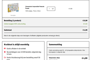 Clementoni - Puzzel - 1000 Stukjes - Impossible Peanuts voor €4,99 bij Kruidvat