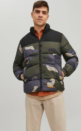 Chaqueta Jack & Jones acolchada color block para hombre por 20€