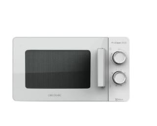Microondas Cecotec ProClean 3120. 20 L, Con Grill y Revestimiento Ready2Clean para mejor limpieza, Tecnología 3DWave, Diseño puerta FullWhite y detalles metálicos, 6 niveles por 54.99€