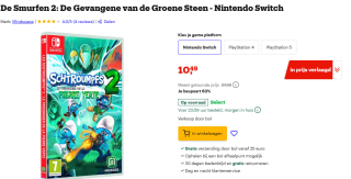 De Smurfen 2: De Gevangene van de Groene Steen voor €10,49 bij Bol