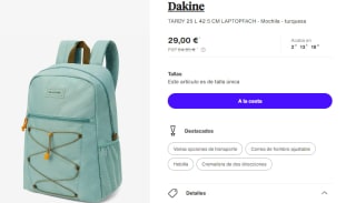Mochila Dakine Tardy Slip Backpack 25L por 29€