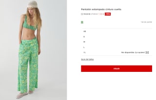 Pantalón estampado cintura vuelta para Mujer por 11.99€