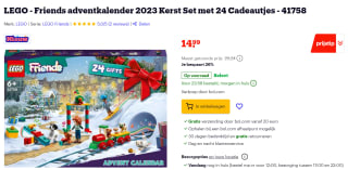 LEGO Friends adventkalender 2023 Kerst Set met 24 Cadeautjes voor €14,99 bij Bol.com