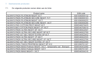 Always nachtmaandverband 100% terugbetaald via Zin in Meer