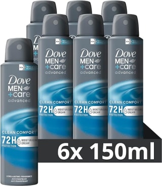 6x 150ml Dove Men+Care Advanced Clean Comfort Deodorant voor €8,89 bij Amazon
