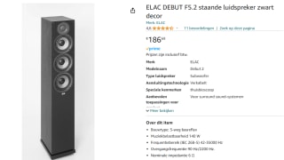 ELAC: Debut 2.0 F5.2 Vloerstaande Speaker voor €186,69 bij Amazon