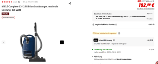 MIELE Complete C3 125 Edition Petrol voor €192,99 bij de mediamarkt in Duitsland