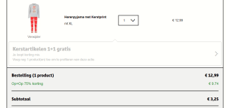 Herenpyjama met Kerstprint XL voor €3,25 bij kruidvat