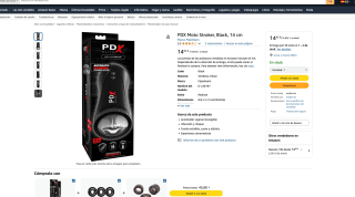 Masturbador Masculino PDX Moto Stroker Black 14 cm por 14,82€