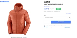 Salomon Chaqueta aislada de hombre Outline Hd Insul Jkt M por 64,99€ varios colores