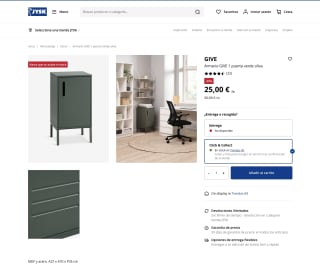 Armario GIVE 1 puerta verde oliva a tan solo 25€