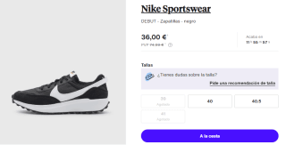 Zapatillas de Mujer Nike Waffle Debut por 36€