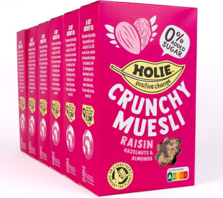 6x 400g Holie Crunchy Muesli Raisin & Nuts voor €14,99 bij Bol
