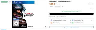 Videojuego Grid Legends PS4 por 7,99€