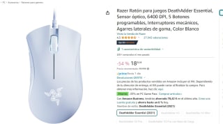 Ratón para juegos Razer DeathAdder Essential, por 18,34€