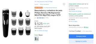 Rasuradora y Cortadora Philips Norelco MG3750 en $525 | Mercado Libre