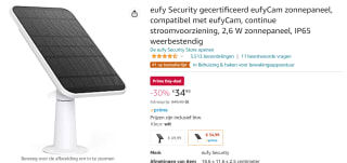 Eufy Solar Panel Wit voor €34,99 tijdens Amazon Prime Days