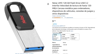 Netac UM3 128 GB Flash Drive USB 3.2 Interfaz Velocidad de lectura de hasta 120 MB/s por 9,75€