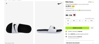 Nike Kawa Chanclas Pala Niñ@s por 12,99€