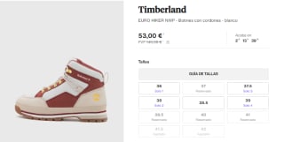 Calzado marca Timberland desde 30€