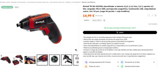 Einhell TE-SD 4513501 Atornillador a batería 3,6/1 Li por 14,99€