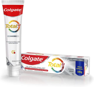 Creme Dental da Colgate, modelo Total 12 Clean Mint de 180g - R$ 14,01