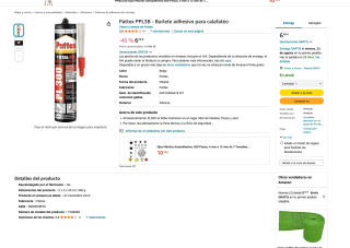 Burlete adhesivo para calafateo Pattex PPL3B por solo 6,48€