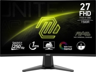 MSI MAG 27C6X - Full HD Curved Gaming Monitor - 250hz - 27 Inch voor €139 bij Bol