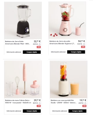 Recopilacion de Freidoras de Aire y Batidoras de Vaso y Mano de la Marca Create con Hasta 54% de Descuento en Privalia