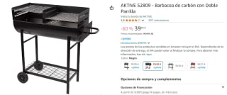 AKTIVE 52809 Barbacoa de carbón con Doble Parrilla por 39,95€