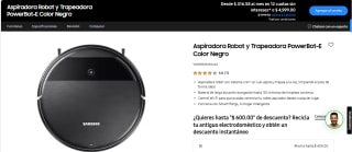 Aspiradora Robot y Trapeadora PowerBot-E, Wi-Fi por $4,999 en Samsung Store