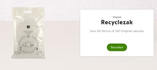 2 gratis recyclezakken bij je bestelling bij Nespresso