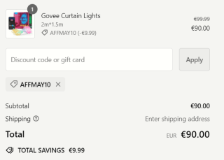 Govee - WiFi & Bluetooth Curtain Lights voor €90 dmv code bij Govee
