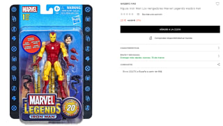 Figura Iron Man Los Vengadores Marvel Legends Hasbro Fan por 20€