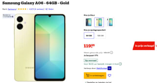 Samsung Galaxy A06 6,7-inch - 64GB - Gold voor €119,95 bij Bol