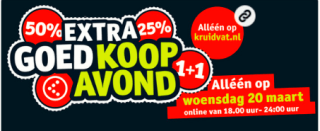 Extra koopavond Kruidvat woensdag 20 maart