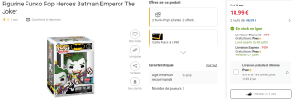 2 figurines Funko Pop achetées = 2 offertes