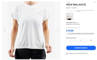 91% korting op NEW BALANCE Basic T-shirt bij Runningxpert
