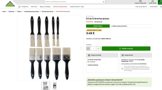 Kit de 10 brochas planas para pintura Herramientas esenciales por 3,49€