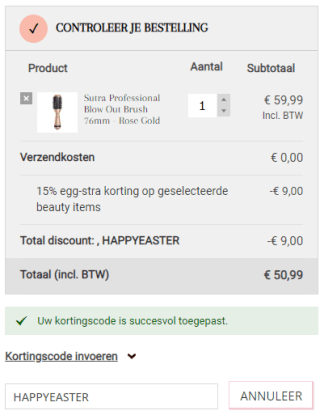 15% extra korting op geselecteerde beauty musthaves bij John Beerens