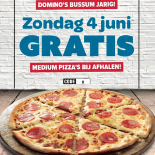 Gratis pizza bij Domino's in Bussum