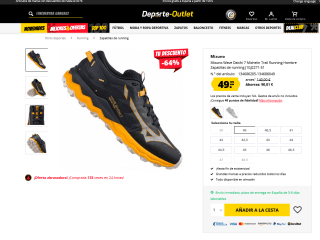 Zapatillas Mizuno Wave Daichi 7 Michelin Trail Running Hombre de running por 49,99€