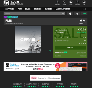 Plugin Vst Native Instruments FM8 por solo 10,08€